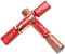 Toyland 10 Deluxe Red & Gold Christmas Crackers