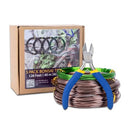 ZELARMAN Bonsai Training Wire Set of 4 - Total 128 Feet(32 Feet Each Size) 3 Size - 1.0MM,1.5MM,2.0MM - Corrosion and Rust Resistant (with Bonsai Wire Cutter)