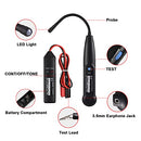 Automotive Cable Tracer - Car Short and Open Circuit Cable Detector Line Finder Wire Trackers DC 42V Probe Car Diagnostic Tools Locating Breakage Cable with 3.5mm Earphone Jack, LED Light, Bag