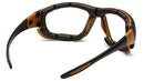 Pyramex Safety Products CHB410DTP Carhartt Carthage Safety Glasses, Clear Anti-Fog Lens with Black/Tan Frame, Clear
