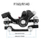 Mechanical Disc Brake MTB Bike Cycling Bicycle Caliper Black (Front 160mm)