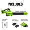 Greenworks 48V (2 x 24V) Cordless Axial Blower (515 CFM / 125 MPH), (2) 2.0Ah Batteries and Dual Port Charger with 24V Pole Saw