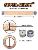 ROLLINGDOG 18 Inch Paint Roller Kit - Large Paint Roller,Microfiber Paint Roller Sleeves,Paint Tray with Liners,Extension Pole with Thread Lock,Pack of 10