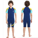 ZCCO Kids Short Wetsuits 2.5mm Children's Neoprene Suit Short Sleeve, Youth Boy's and Girl's One Piece Shorty Wetsuit for Diving,Swimming,Surfing Water Sports(DK-BE-2XS)
