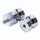 Door Knobs Aluminum Alloy 1.1" Dia Single Glass Door Knob Bathroom Shower Cabinet Handle with Screw