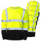 Zhanmai 6 Pack High Visibility Shirts Class 3 Reflective Safety Hi Vis Shirt Long Sleeve Wicking Safety Shirt with Pocket, Yellow, X-Large