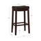 (brown) - Linon Claridge Patches Bar Stool, 80cm , Brown