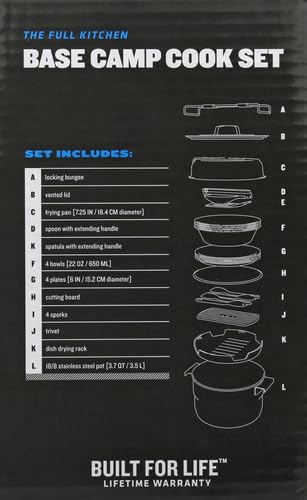 Stanley Adventure Base 4X Camp Cook Set, Stainless Steel, 3.5 L