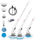 Electric Spin Scrubber, Upgraded Cordless Shower Scrubber, 360 Power Bathroom Scrubber with 3 Replaceable Cleaning Brush Head and Adjustable Extension Handle for Tub, Tile, Floor