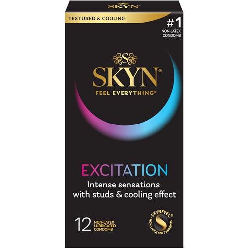 SKYN Excitation Non-Latex Lubricated Condoms, 12 Count