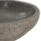 vidaXL Oval-Shaped Wash Basin Natural River Stone Taupe - Sink for Bathroom, Washroom with Polished Inner Surface and Drain Hole