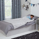 Dreamscene Star Teddy Fleece Kids Weighted Blanket for Children Supporting Stress Relief Reversible Soft Fluffy Quilted Throw, Silver Grey, 100 x 150cm, 3kg(6.6lb)