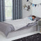 Dreamscene Star Teddy Fleece Kids Weighted Blanket for Children Supporting Stress Relief Reversible Soft Fluffy Quilted Throw, Silver Grey, 100 x 150cm, 3kg(6.6lb)