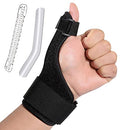 1 Piece Provides support and restricts thumb movement to help reduce pressure and pain caused by thumb injuries, tendonitis, arthritis, and sprains. (1 Black Thumb Splint Glove)