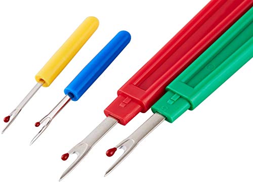 Sewing Seam Ripper Tool,High Quality Stitch Remover and Thread Cutter with 2Big+2Small Seam Rippers,1 Pack Thread Snips,1Pack 5”Scissor