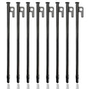 8 Pcs Tent Pegs Metal Heavy Duty, 30cm Tent Pegs with Hooks and Holes for Outdoor Trips, Hiking, Camping, Gardening