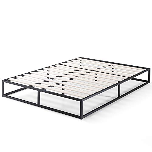 Zinus Joseph 25cm Queen Bed Frame Base Mattress Foundation Support - Industrial Metal Steel/Bedroom Furniture, Black