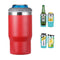 4 in 1 Stainless Steel Can/Bottle Insulator, 14oz Two-Way Lids SUS Insulated Can Cooler, Beer Bottle holder(Red)