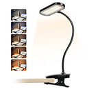 CUHIOY Reading Light, 36 LED Clip On Light for Bed Headboard, 25 Modes Book Light for Reading in Bed, Clip Desk Lamp Battery Operated, USB Rechargeable Reading Lamp for Bed, Bed Lamp with Clamp