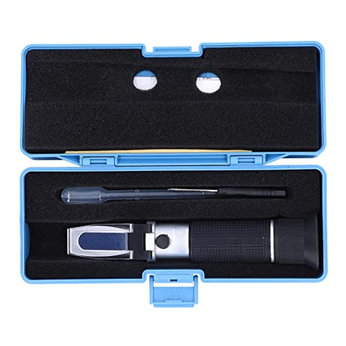 Brix Refractometer, Dual Scale Specific Gravity and Brix Digital Handheld Refractometer 0%~32% Honey Moisture Tester, Hydrometer in Wine Making and Beer Brewing, Homebrew Kit