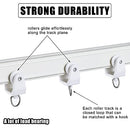 Ceiling Curtain Track Flexible Bendable Curtain Track Rollers Plastic Drapery Rail Sliding Glider for Windows Shower Curtain Tracks, 11 mm (25)