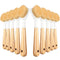 10 Pack Dish Brush with Bamboo Handle Dish Scrubber Built-in Scraper Wood Kitchen Scrub Brush Dishwashing Brush Dish Cleaning Brush Dish Cleaner Brush for Cleaning Sink Pot Pan, 9.8 x 2.3 x 1.4 Inch