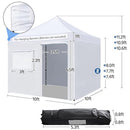 Yaheetech 10'x10' Pop-up Canopy Tent - Heavy Duty Commercial Instant Canopies, Commercial Tents Market stall, UV Gazebo for Camping, with 4 Removable Sidewalls Sandbags and Mesh Window - White