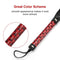 Zhichengbosi 40 cm Riding Crop, Black Faux Leather Paddle Horse Crop and Riding Whip (Red)