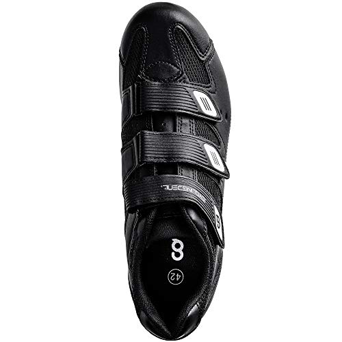 CyclingDeal Mountain Bicycle Bike Men's MTB Cycling Shoes Black Compatible with Shimano SPD and CrankBrothers Cleats | Size 47