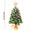 Tabletop Mini Christmas Tree, 60CM Small Xmas Tree Artificial Christmas Tree with 30 LED Lights Star and Hanging Ornaments, Perfect for Christmas New Year Decoration Tree Decor