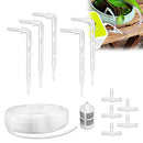 UCINNOVATE Drip Irrigation Tubing Kit Including 5M 1/4 INCH Tubing, Irrigation Drippers, Tube Connectors, Fitler for Automatic Self Watering Equipment System