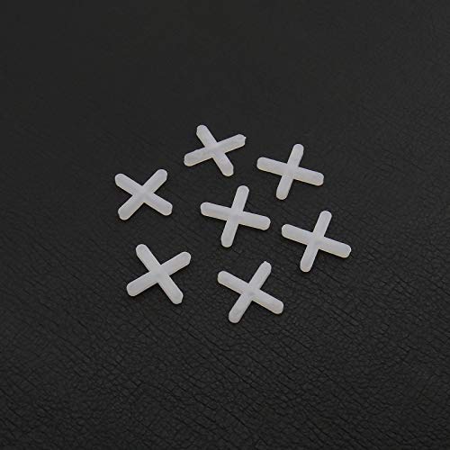 ECSiNG 1000pcs 3mm Cross Shaped Tile Leveling System Spacer Plastic Clips Tiling Tool