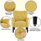 Yaheetech Modern Armchair, Mid Century Accent Sofa Chair with Sturdy Wood Legs and High Back, Upholstered Fabric Sofa Club Chair for Living Room/Bedroom/Office, Yellow