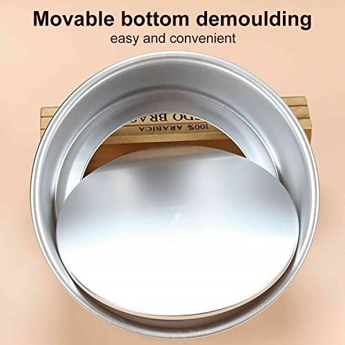 5/6/8'' Cake Mold Round DIY Cakes Pastry Baking Tin Pan Reusable Cheesecake Pan with Removable Bottom, Chiffon Cake Mold Anodized Aluminum Baking Pan (5 inch)