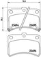 Brembo P18024 Rear Disc Brake Pad - Set of 4