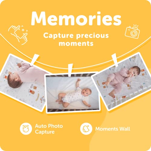 Cubo Ai Plus Smart Baby Monitor with Wall Mount: Sleep Safety Alerts for Covered Face, Danger Zone & Sleep Analytics - 1080p HD Night Vision Camera, 2-Way Audio, Cry & Temperature Detection…