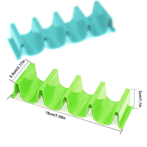 SENHAI 6 Pcs Taco Holder Stand, PP Health Material Taco Truck Tray Rack Holds up to 4 Tacos Each, Dishwasher Safe