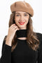 ZLYC Wool Beret Hat Classic Solid Color French Beret for Women (Camel)