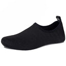 WateLves Water Shoes for Womens Mens Barefoot Quick-Dry Aqua Socks for Beach Swim Surf Yoga Exercise New Translucent Color Soles, Stripe/Black, 3.5-4