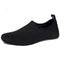 WateLves Water Shoes for Womens Mens Barefoot Quick-Dry Aqua Socks for Beach Swim Surf Yoga Exercise New Translucent Color Soles, Stripe/Black, 3.5-4