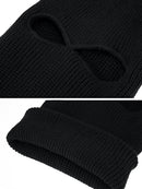 SATINIOR 3-Hole Knitted Full Face Cover Ski Mask, Adult Winter Balaclava Warm Knit Full Face Mask for Outdoor Sports (Black 2)