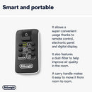 De'Longhi Bend Line Tower Fan Heater HFX65V20, 2000W with Silent Operation, Remote Control, Ceramic Technology,Black