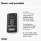De'Longhi Bend Line Tower Fan Heater HFX65V20, 2000W with Silent Operation, Remote Control, Ceramic Technology,Black
