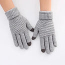 Winter Gloves Touch Screen Warm Knitted Wool Mittens Full Finger Acrylic Gloves for Men and Women