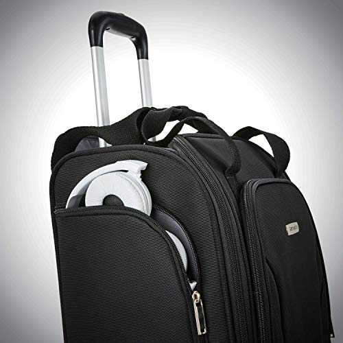Samsonite Underseat Carry-on Spinner with USB Port, Jet Black, One Size, Underseat Carry-on Spinner with USB Port