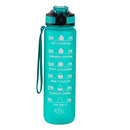 Water Bottle with Time Marker And Removable Strainer, Insulated, Sports 1L Bottle