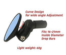 !!!NEW!!! Hafny Drop Bar Bike Mirror, HD, Shatter-Proof, HD Convex Blue Glass Mirror (Anti-glare Blue Glass Lens)