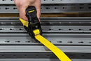 Stanley S10002 Black/Yellow 1" x 10' Ratchet Tie Down Straps - Light Cargo Hauling (1,500 lbs Break Strength), 2 Pack
