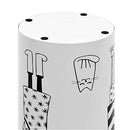 vidaXL Modern Umbrella Stand in White - Durable Powder-Coated Steel Holder for Umbrellas/Walking Sticks/Trekking Poles with Removable Drip Tray