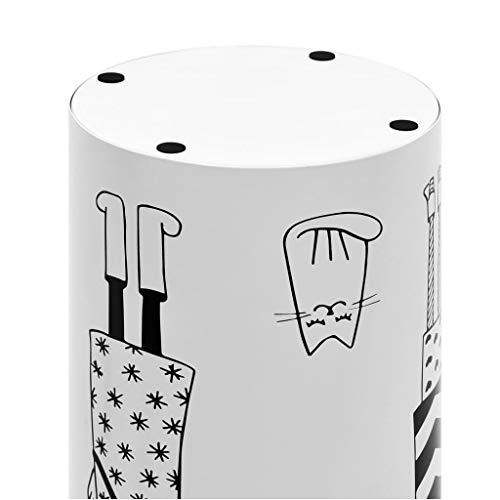 vidaXL Modern Umbrella Stand in White - Durable Powder-Coated Steel Holder for Umbrellas/Walking Sticks/Trekking Poles with Removable Drip Tray